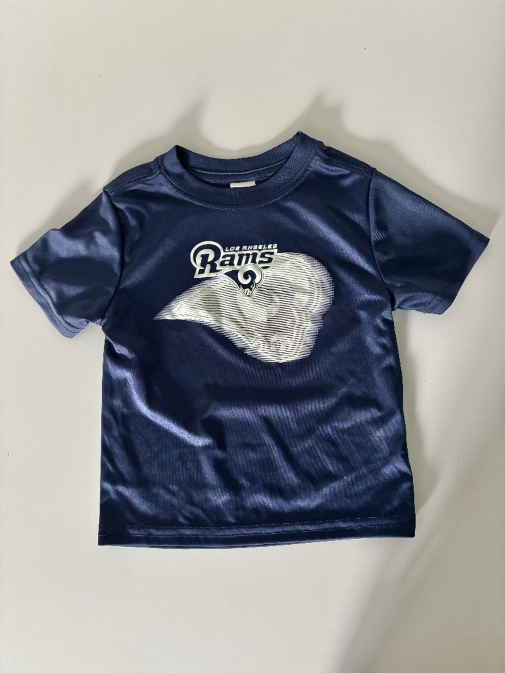 NFL Los Angeles Rams Performance Active Shirt Blue 3T Short Sleeve Toddler Top